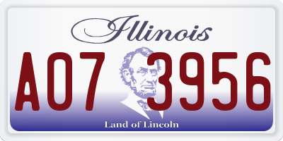 IL license plate A073956