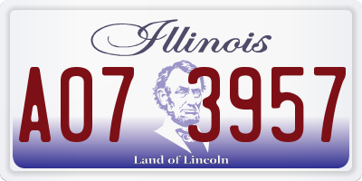 IL license plate A073957