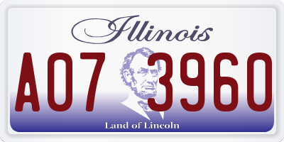 IL license plate A073960