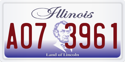 IL license plate A073961