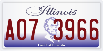 IL license plate A073966