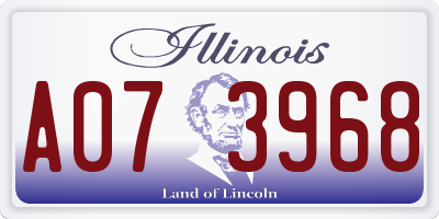 IL license plate A073968