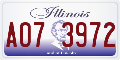 IL license plate A073972