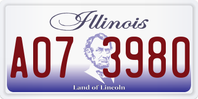 IL license plate A073980