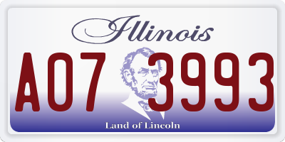 IL license plate A073993