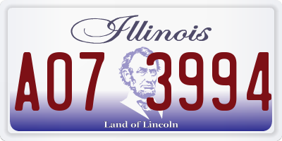 IL license plate A073994