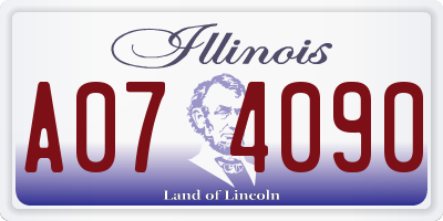 IL license plate A074090