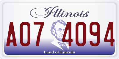 IL license plate A074094