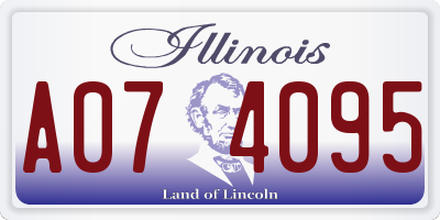 IL license plate A074095