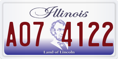 IL license plate A074122