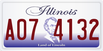 IL license plate A074132