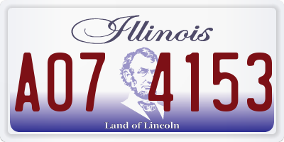 IL license plate A074153