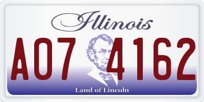 IL license plate A074162