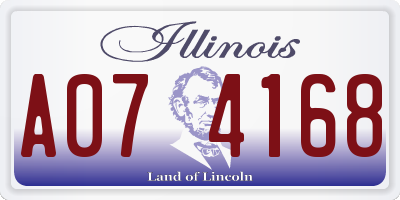 IL license plate A074168