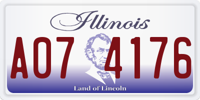 IL license plate A074176