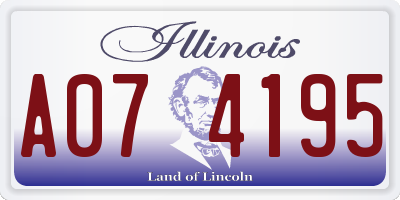IL license plate A074195