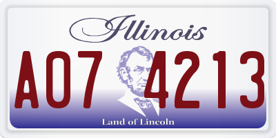 IL license plate A074213