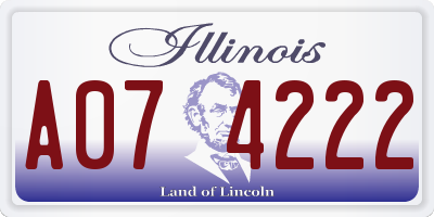 IL license plate A074222