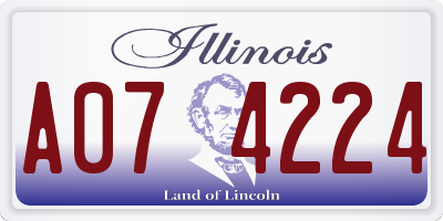 IL license plate A074224