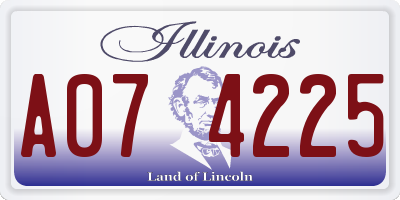 IL license plate A074225