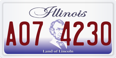 IL license plate A074230