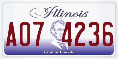 IL license plate A074236