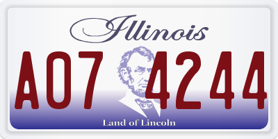 IL license plate A074244