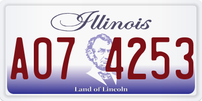 IL license plate A074253