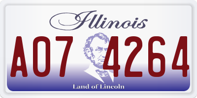 IL license plate A074264