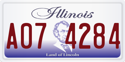 IL license plate A074284