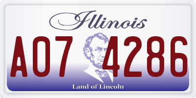 IL license plate A074286