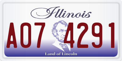IL license plate A074291