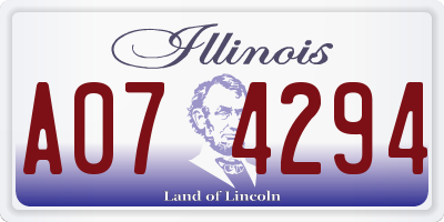 IL license plate A074294