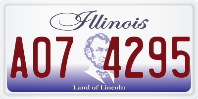 IL license plate A074295