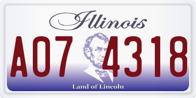 IL license plate A074318