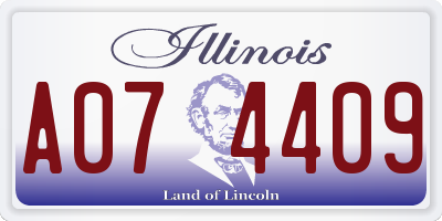 IL license plate A074409