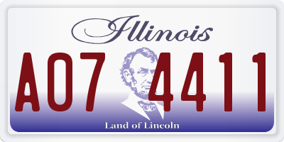 IL license plate A074411