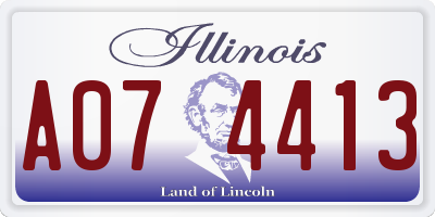 IL license plate A074413