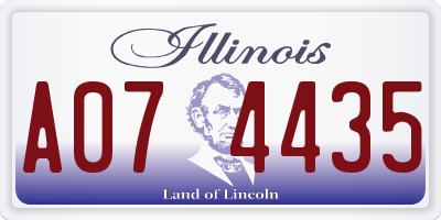 IL license plate A074435
