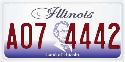 IL license plate A074442