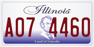 IL license plate A074460