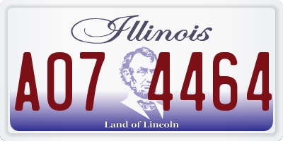 IL license plate A074464