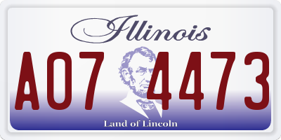 IL license plate A074473