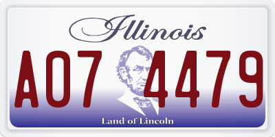 IL license plate A074479