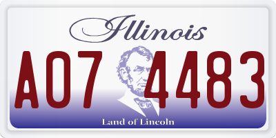 IL license plate A074483