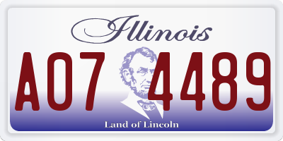 IL license plate A074489