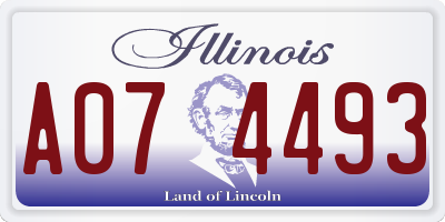 IL license plate A074493