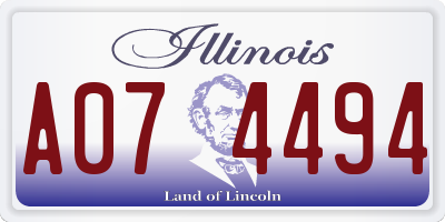 IL license plate A074494
