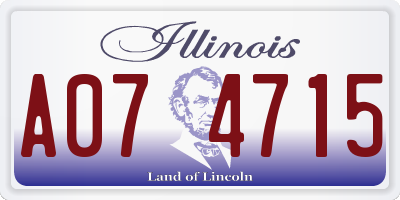 IL license plate A074715