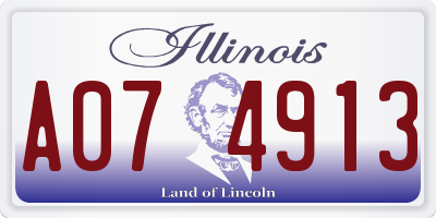 IL license plate A074913